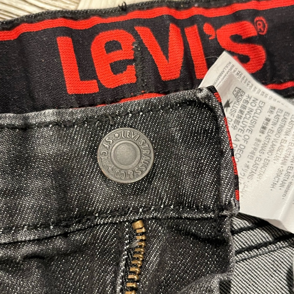 Levi's Black Boys Straight Jeans - Picture 4 of 9